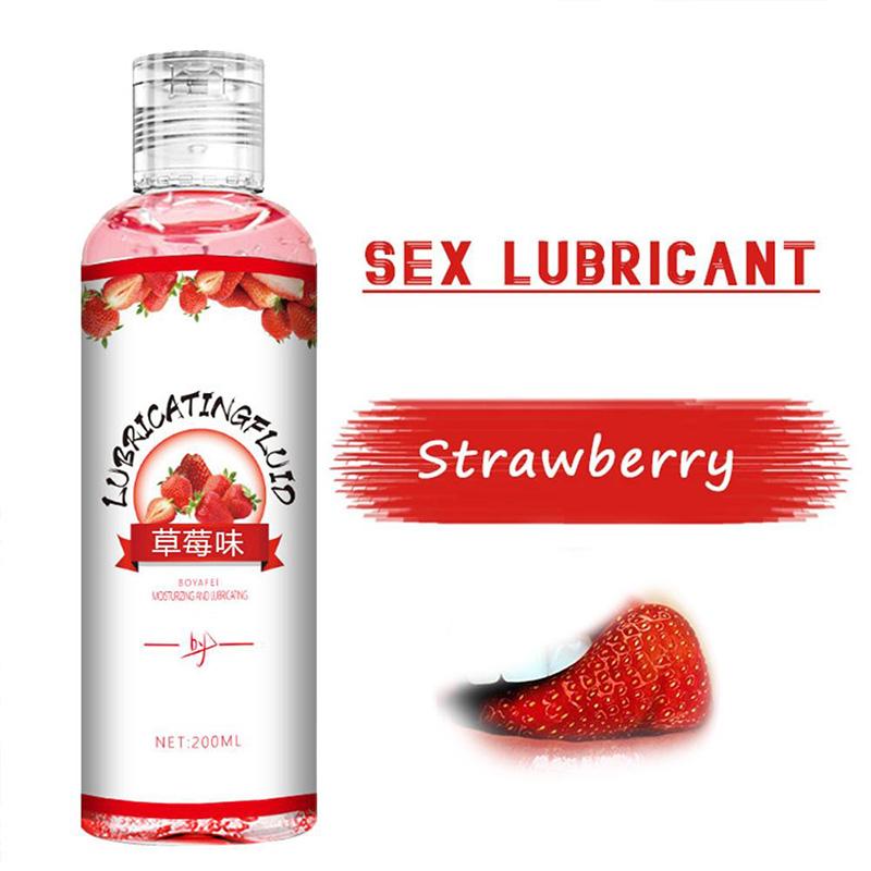 Fruit Flavored Lube 200ml Water Soluble Lubricant Gel Lubricating Oil Personal Lube for Men Women Couple Sexual Tool Anal Lube