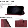 For iPhone 15 Pro Max Leather Case 7-Shaped Pattern Wallet Stand Shockproof Phone Cover