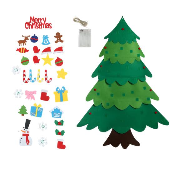 Сделай сам Фетровая Рождественская елка для малышей Настенный Рождественский набор