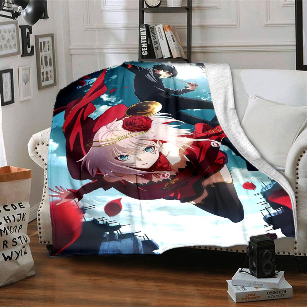 Takt Op Destiny Anime Character Print Fleece Blanket Soft Warm Throw Blanket Sofa Couch Bed Home Decor For Anime Fans