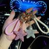 Автомобильный брелок, полностью усыпанный бриллиантами, брелок-звезда Fawziya, брелок на День святого Валентина, подвеска для сумки, блестящий страз, шарм-сердце для женщин