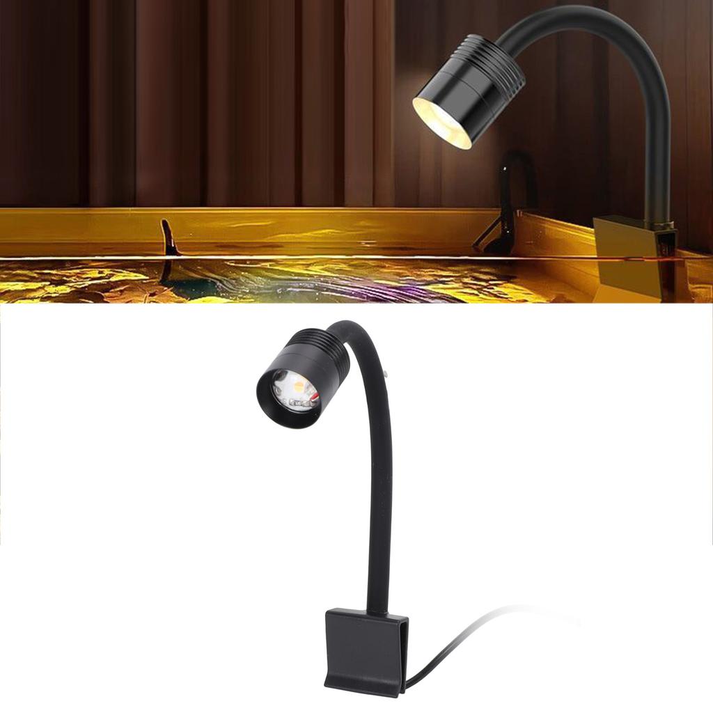 Aquarium Spot Light 3 Color Lighting   IP65 Waterproofing 360 degrees  Rotatable Clamp Arm USB   Clip On LED Fish    