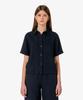 LACOSTE Женская льняная ажурная рубашка с коротким рукавом Cf197E-56G Hde