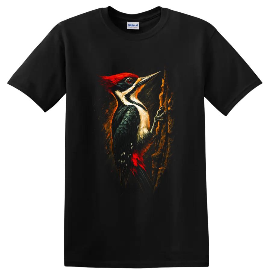Pileated Woodpecker T Shirt Vibrant Forest Bird Wildlife Nature Art Tee Gift
