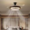 Song Dynasty-Inspired Bedroom Fan Chandelier with Bamboo Leaf Ink Design
