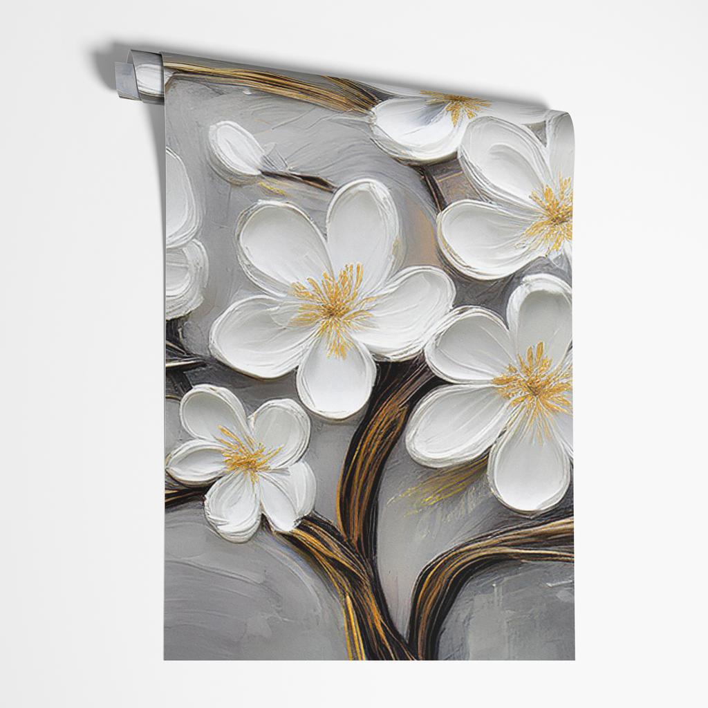 Wallpaper Abstract Tree and flowers