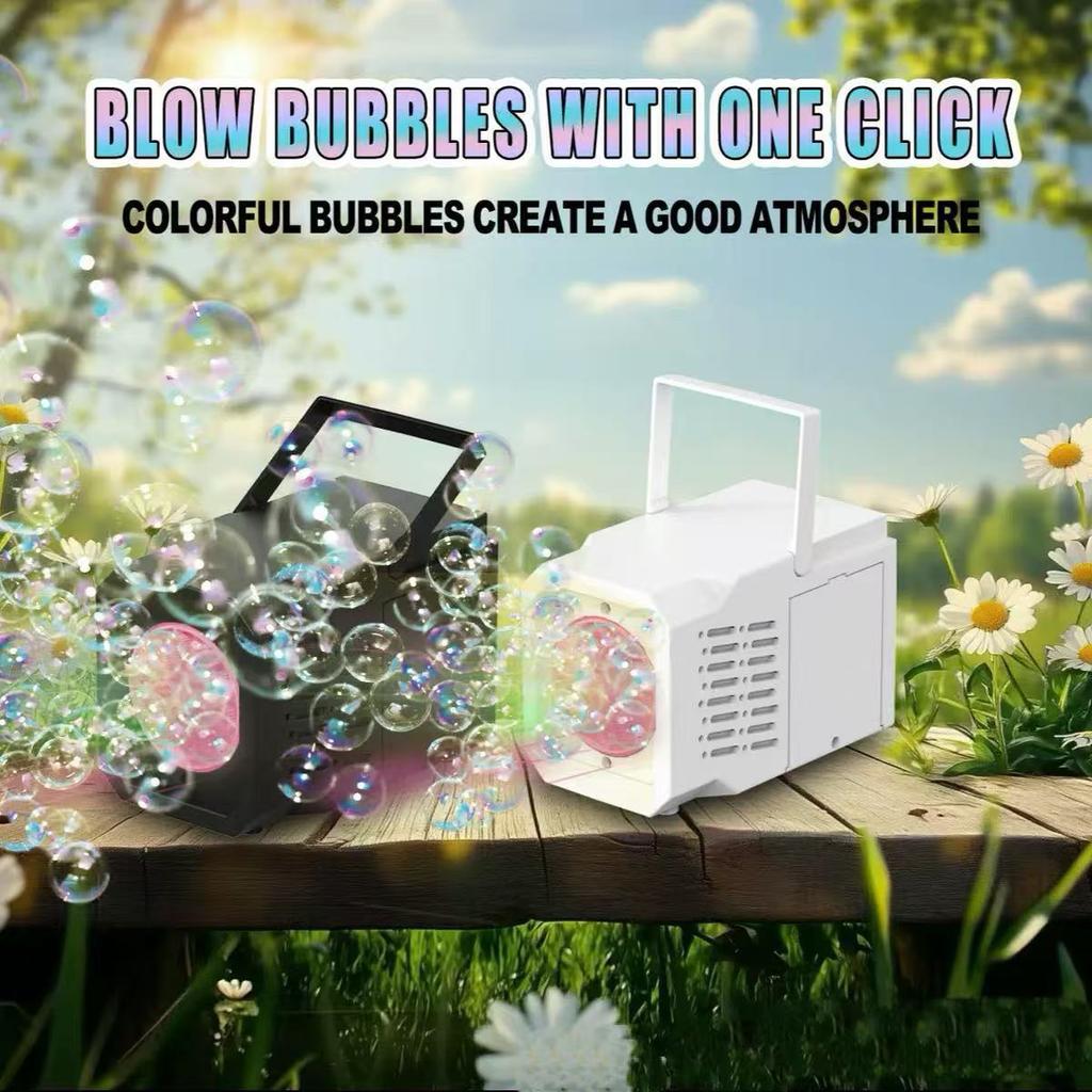 10-луновое полностью автоматическое выдувание пузырей, ручная электрическая машина для выдувания пузырей, игрушка для улицы, день рождения, без батареек и мыльной воды