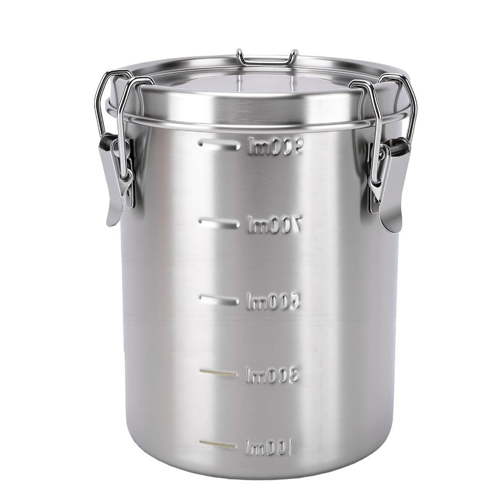 Silver Dog Food Bin 304 Stainless Steel Pet Food Storage Jar  Dog Treat Storage