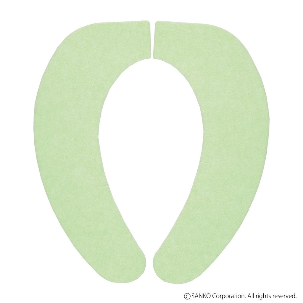 Sanko Mitsuba in Sanko Toilet Seat 1 Simply Place and Adhere (KC-56) [Made Japan, Deodorizing, Washable] Non-Slip Covers, Pair, Green,