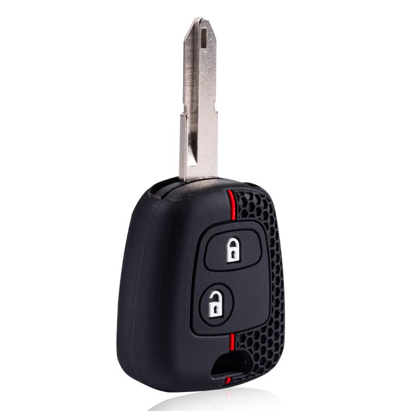 Силиконовый чехол для автомобильного ключа 2 кнопки Для Peugeot 106 107 206 207 307 Citroen C1 C2 C3 C4 Xsara Picasso Для Toyota Aygo Защитный