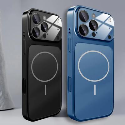 Оригинальный стеклянный нано матовый чехол для iPhone 17 Pro Max 16 15 14 13 Pro Max 17Air магнитный Magsafe беспроводная зарядка броня Funda