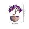 1PC Crystal Colorful Copper Wire Wrapped Natural Home Decor Fashion Tabletop Ornaments Feng Shui Trees Tea Cup Base