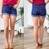 Trend Washed High-Waisted Denim Shorts