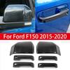 Для Ford F150 2015- Raptor Зеркало заднего вида боковое + Накладка на ручку двери Колпачок крыла Наклейка-отделка на корпус наружной двери автомобиля