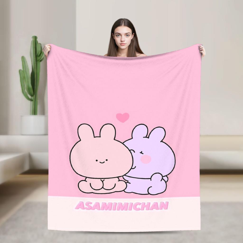 Warm Soft BlanketGirls Boys Camping A-Asamimichaan Throw Blanket Flannel Bedspread For Home Decor Fluffy Sofa Bed Cover