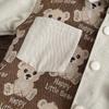 Little Bear Three-Piece Set: Jacket, Casual Pants, Trendy Boy's Fashion.