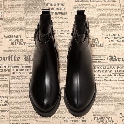 Ботинки Мартина женские туфли новые универсальные на толстой подошве тонкие осенне-зимние бархатные короткие ботинки