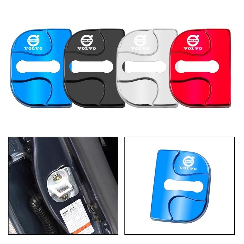 For Volvo 4Pcs Door Lock Decoration Protect Cover Emblem Case For Volvo XC90 V90 V60 XC60 V40 EC40 EX40 S80 S60 S90 C40 XC40 V70