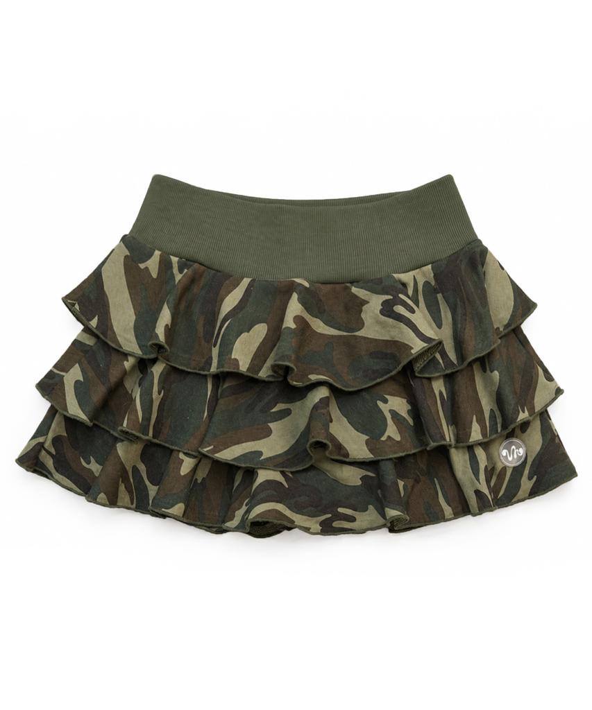 Юбка-шорты с воланами Benhit Camo Sweat_Зеленый камуфляж