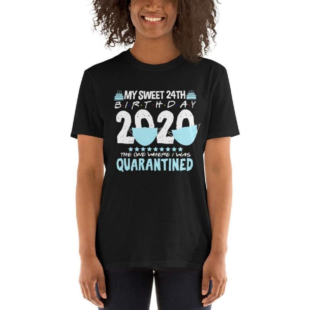 Bliss Tees 24th Birthday Quarantine Shirt, My Sweet 24 in Quarantine Born in 1996 Bday Gift