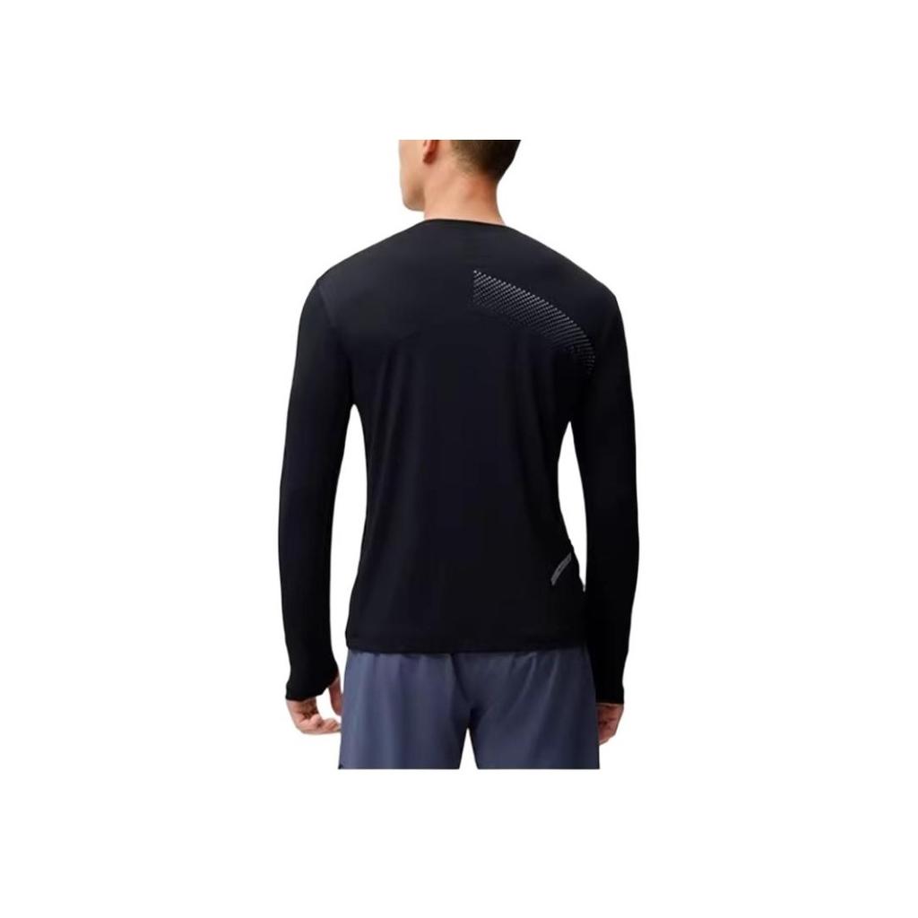 SAUCONY Футболка мужская с логотипом, влагоотводящая, дышащая, с круглым вырезом и длинным рукавом, черная SC2249047B-PR112