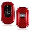 Key Case Key Cover for Honda New JF5 Step Wagon RP6 Vizel VEZEL RV3 Odyssey Civic EX Accessories [T-carbon] N-BOX HR-V CR-V Etc. (Red)