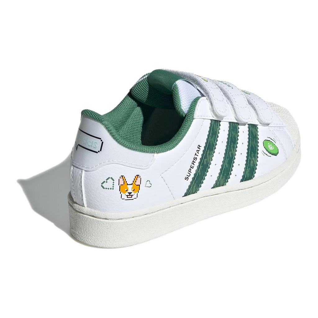 Adidas Originals Superstar Soft Comfortable Durable Low-Top Kids Skate Shoes Kids Sneakers White IH3496