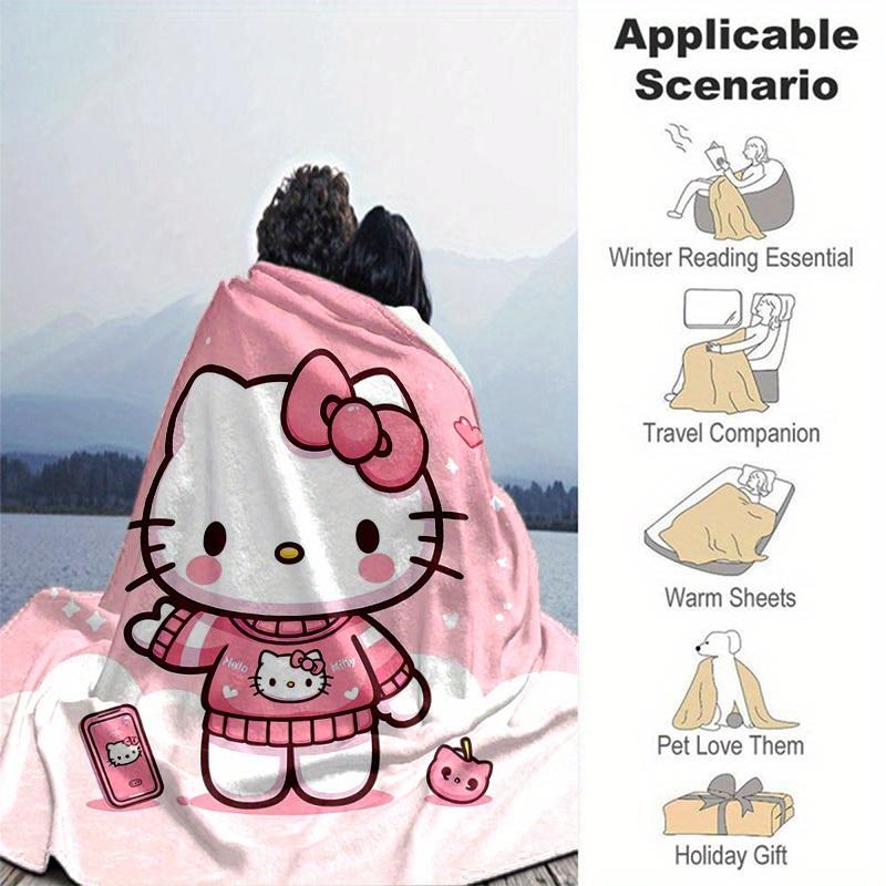 1шт. Милое Розовое Одеяло Hello Kitty - Идеально для Дома, Офиса, Использования на Открытом Воздухе и в Качестве Подарка Ideaz0411247