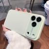 Макаронный цветной чехол из жидкого силикона для iPhone 17 Pro 16 17 15 13 14 12 Pro Max Защита камеры с большим окном Матовое покрытие