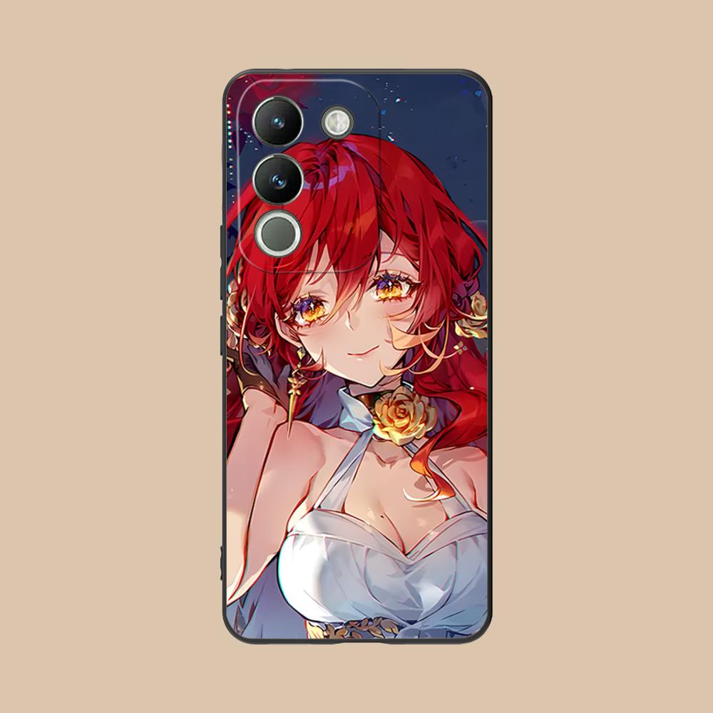 HSR Himeko Матовый ТПУ Чехол для Мобильного Телефона для VIVO V60 V50 V40 V30 V29 V27 V25 V23 Pro Lite 5G Цветной Печатный Чехол