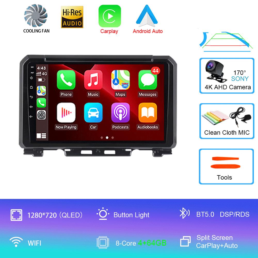 Android 14 для Suzuki Jimny 2018 2019 2020 Автомобильный радиоприемник Мультимедиа Видеоплеер Навигация GPS 5G WIFI DSP Carplay Auto 360 Камера