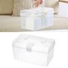 Прозрачный ящик для хранения, универсальный, портативный, с ручкой, контейнер для хранения, ящик для домашнего стола