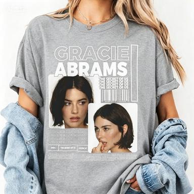 Gracie Abrams The Secret Of Us Album 2026retro Newspaper Collage Music Fan Short Sleeve Tee Shirt