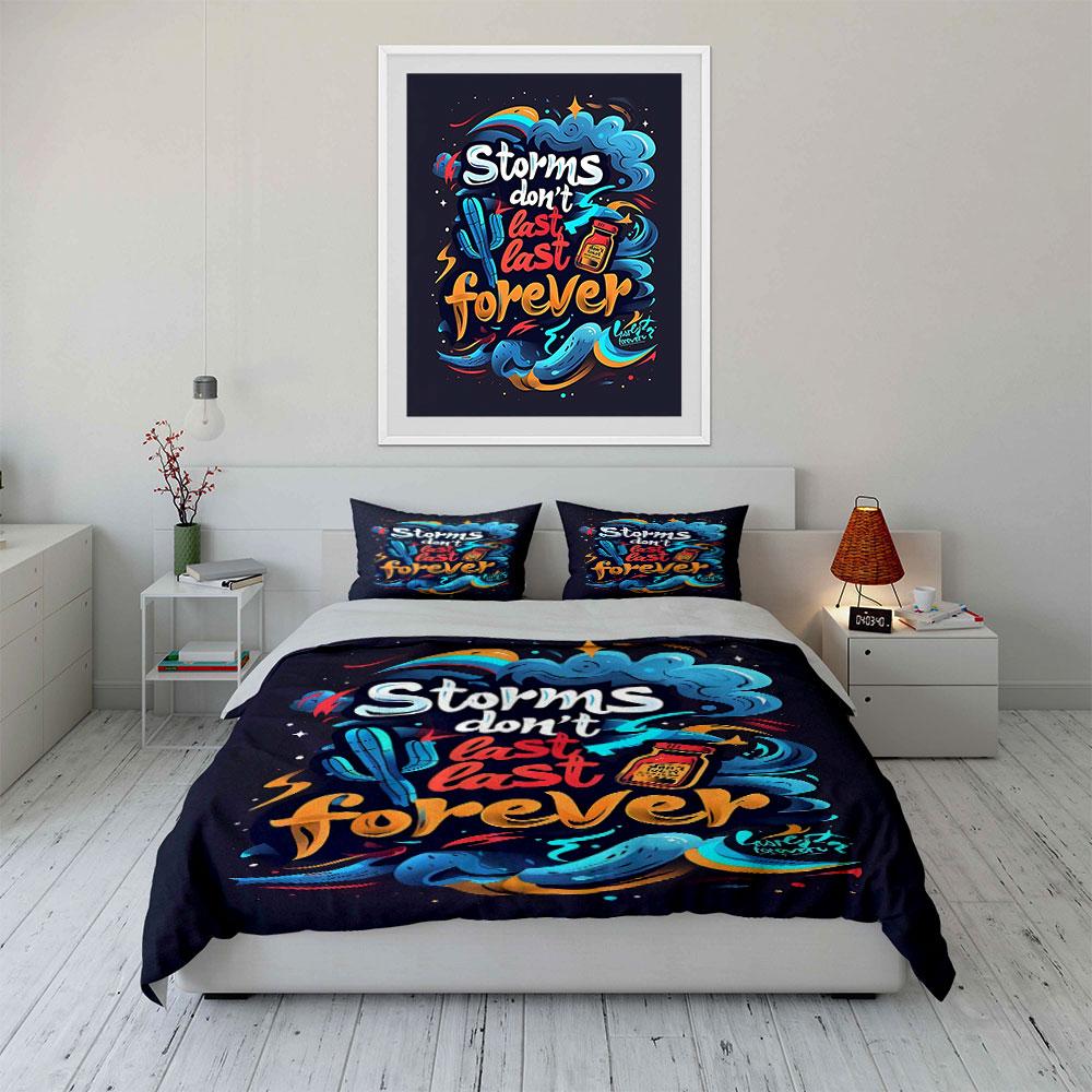 Inspirational text with clouds. Bedding sets Duvet cover sets Duvet covers Pillowcases(1* Duvet Cover 2* Pillowcases without duvet insert)
