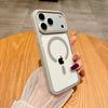 Прозрачный жесткий чехол с магнитом и кнопкой камеры для iPhone 17 Pro Max / Pro / Air, совместимый с MagSafe