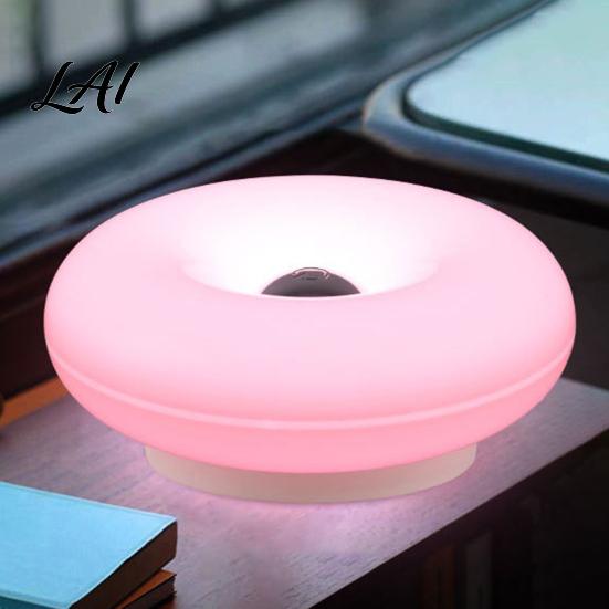Современная лампа для детской комнаты RGB 'Пончик' Настенный светильник Перезаряжаемый Сенсорное управление Ночник с пультом Беспроводной Регулируемая яркость Изменяемый цвет Прикроватный декор