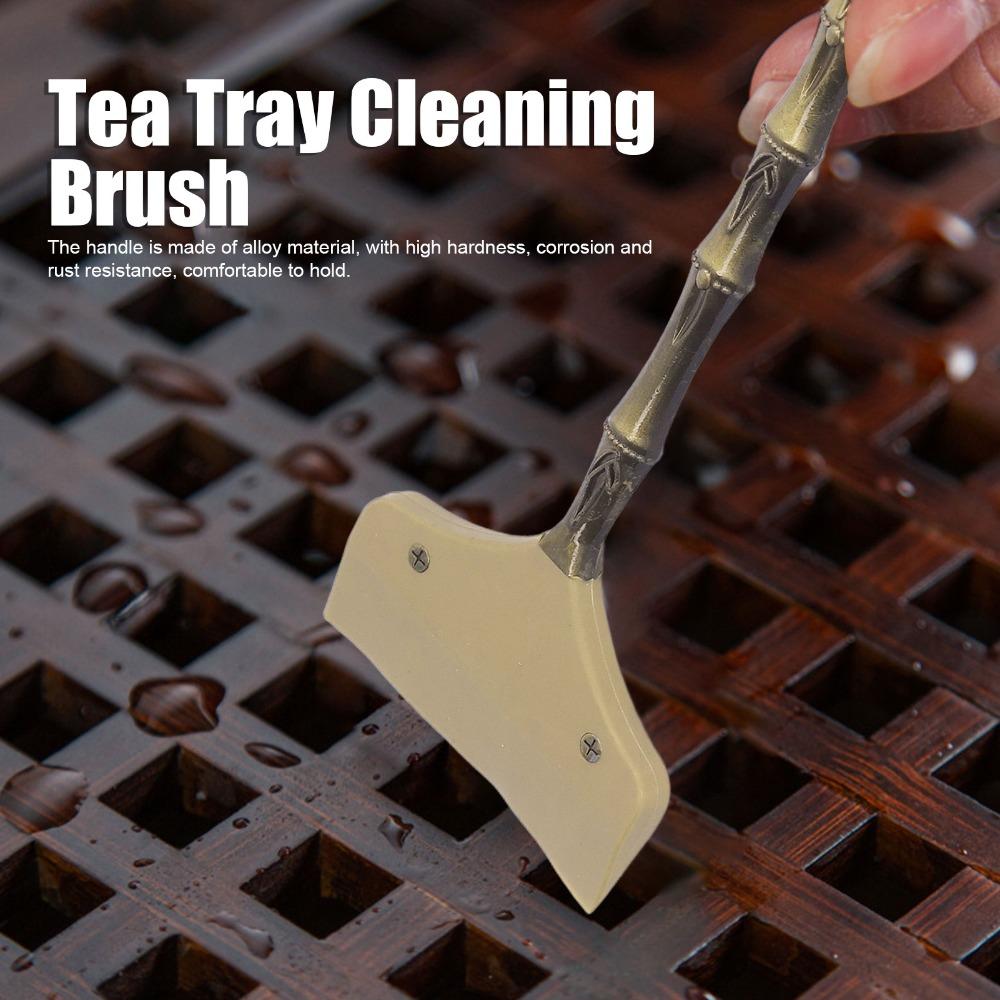 Practical Tea Tray Cleaning Tool Soft Silicone Head Tea Tray Cleaning Sweeper Tea Tray Maintenance