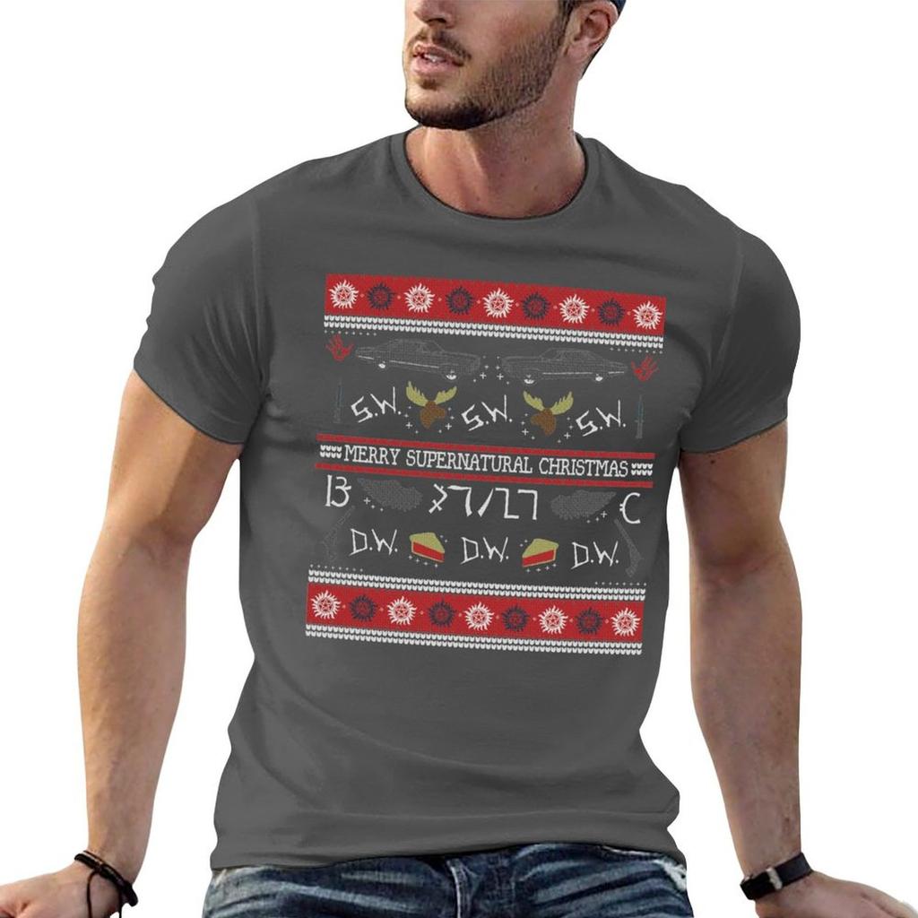 Merry Supernatural Christmas Tshirt Unisexs Graphic T Shirts T Shirt Unisex Luxury T Shirt For Unisex 100 Percent Cotton Tshirt