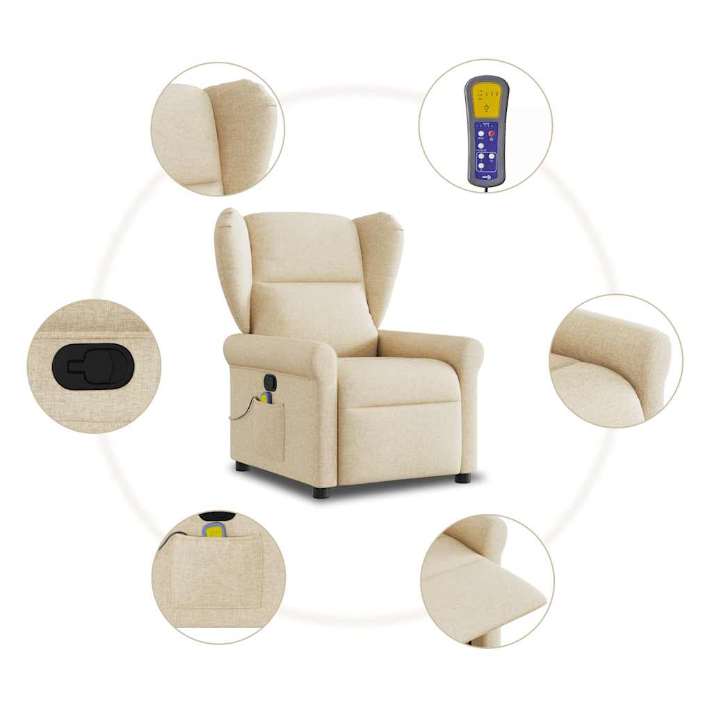 Massage Chair Cream Fabric