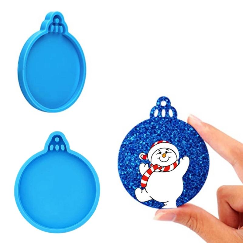 Christmas Ornaments Mold Mutifunctional Blank Round Silicone Molds Versatile Resin Accessory Mould for DIY Enthusiasts