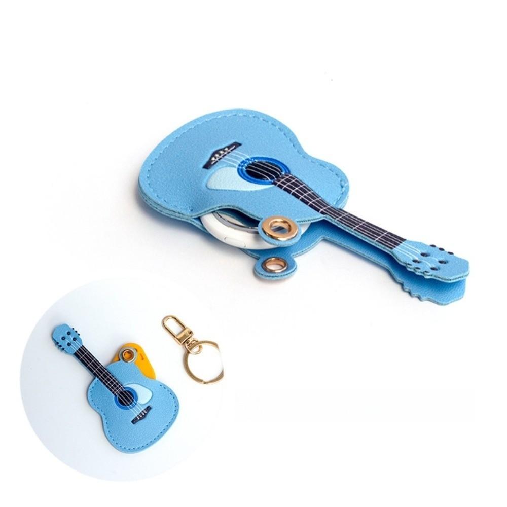 Кожа PU Подвеска-гитара Брелок Креативный Брелок для карты контроля доступа Подарок для энтузиаста гитары