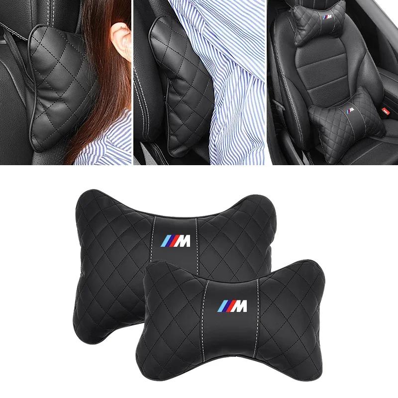 BWQ1 Car Sticker Hot 2026 For BMW Car Logo Headrest Neck Cushion Lumbar Support Memory Foam Pillow For BMW M X1 X3 X5 X6 X7 E30 E90 M