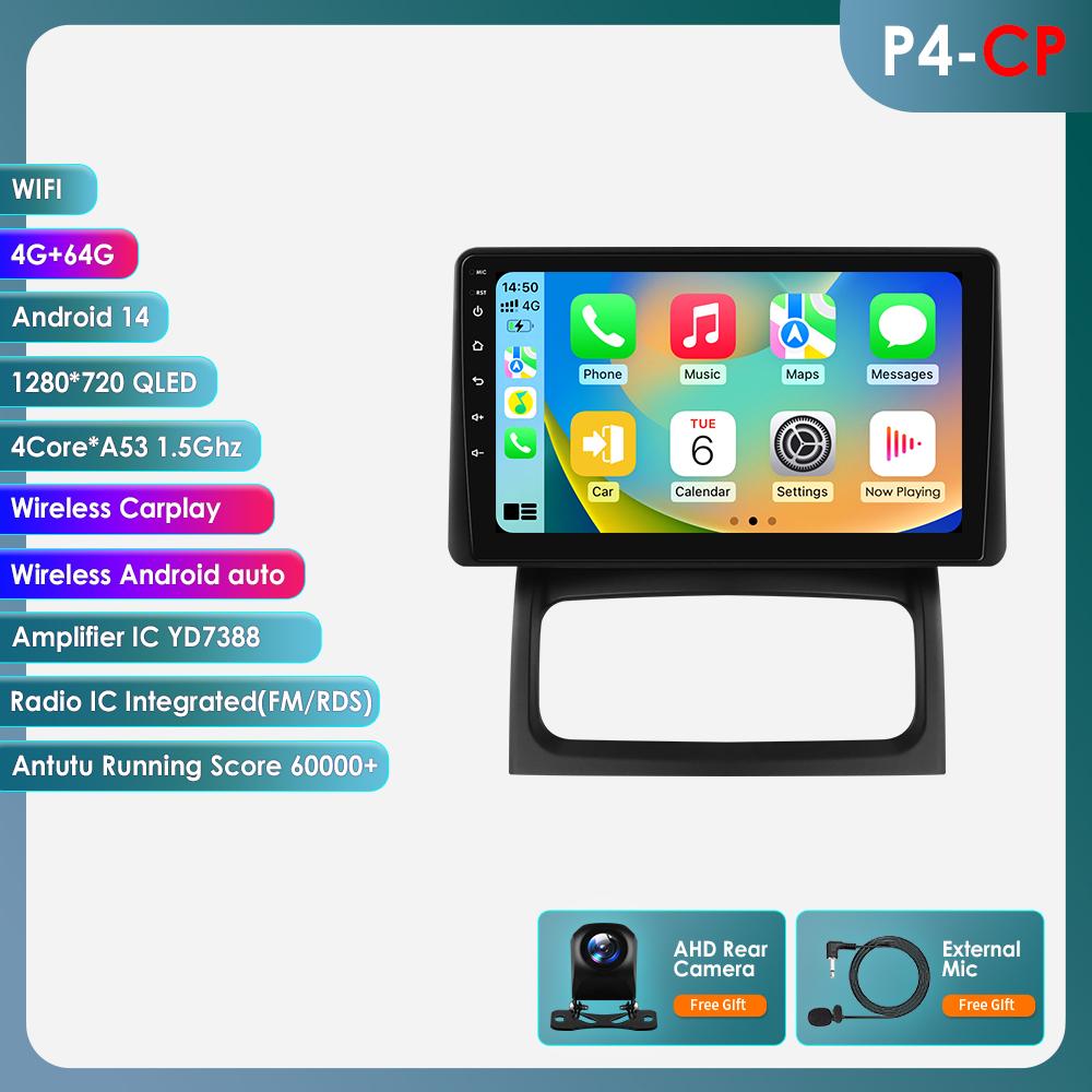 Интеллектуальная мультимедиа для автомобиля Renault Clio 2 2000-2012 Автомагнитола Carplay Android Auto 4G DSP 2Din GPS-навигация на процессоре Snapdragon