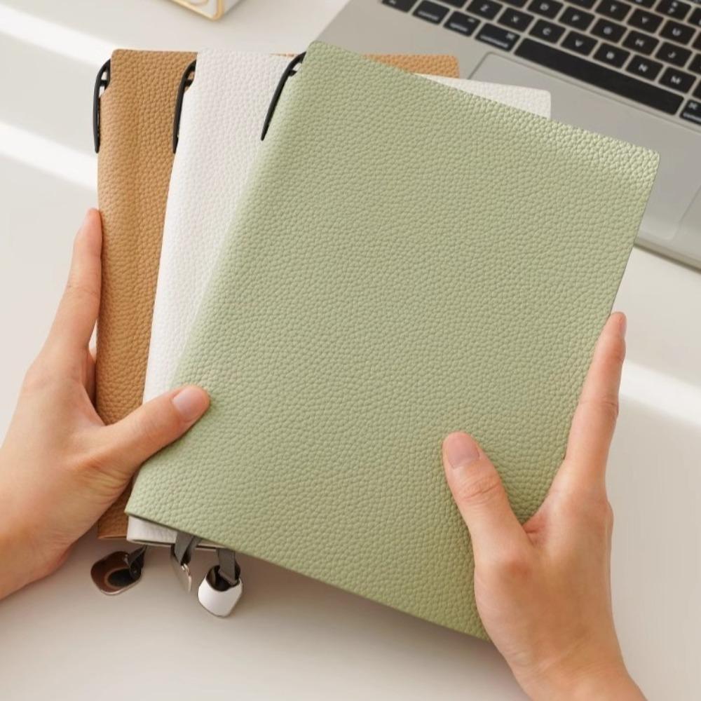 Thick Leather Notebook A5 Meeting Record Book Travel Log Business Notepad Student