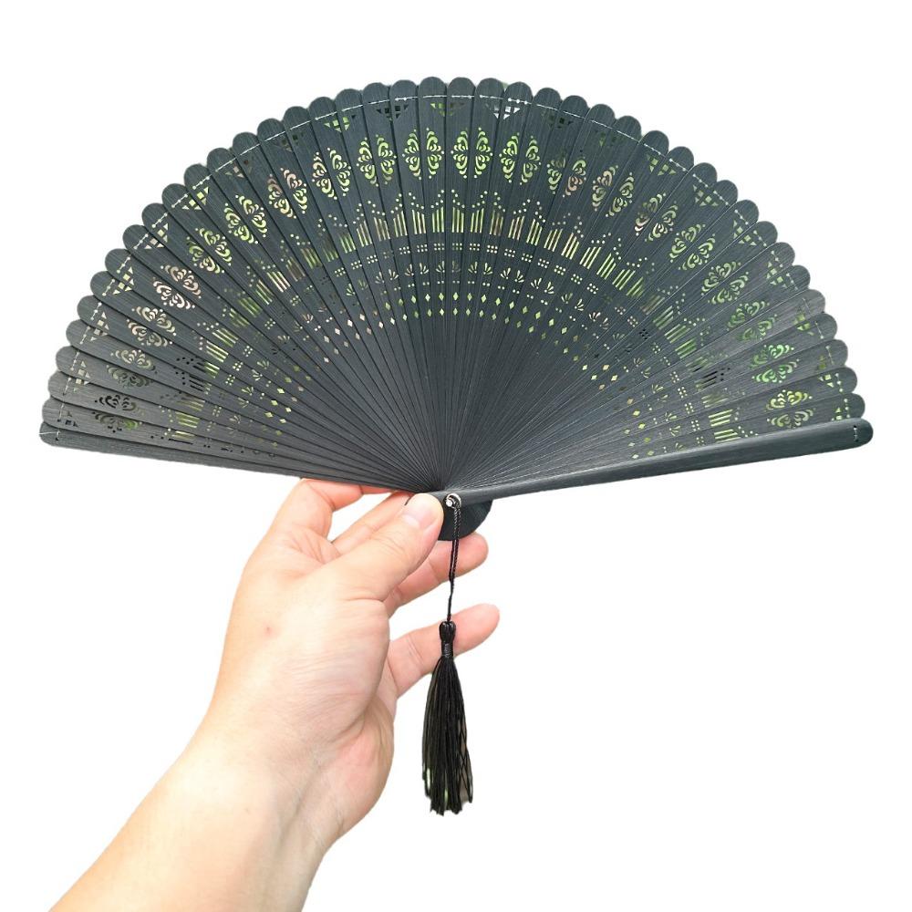 Chinese Style Tassel Folding Fan Portable Kimono Fan Elegant Handheld Fans Cheongsam Show