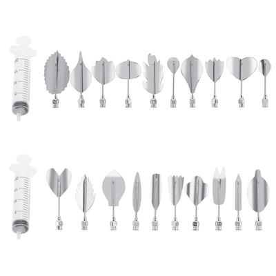 3D желатиновые формы для желе из нержавеющей стали, художественная игла для пудинга, шприц, инструмент для украшения торта
