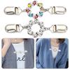 Sweater Scarf Clasp Rhinestone Shiny Blouse Collar Pin Women Shawl Clip Cardigan Duck Clip Brooches