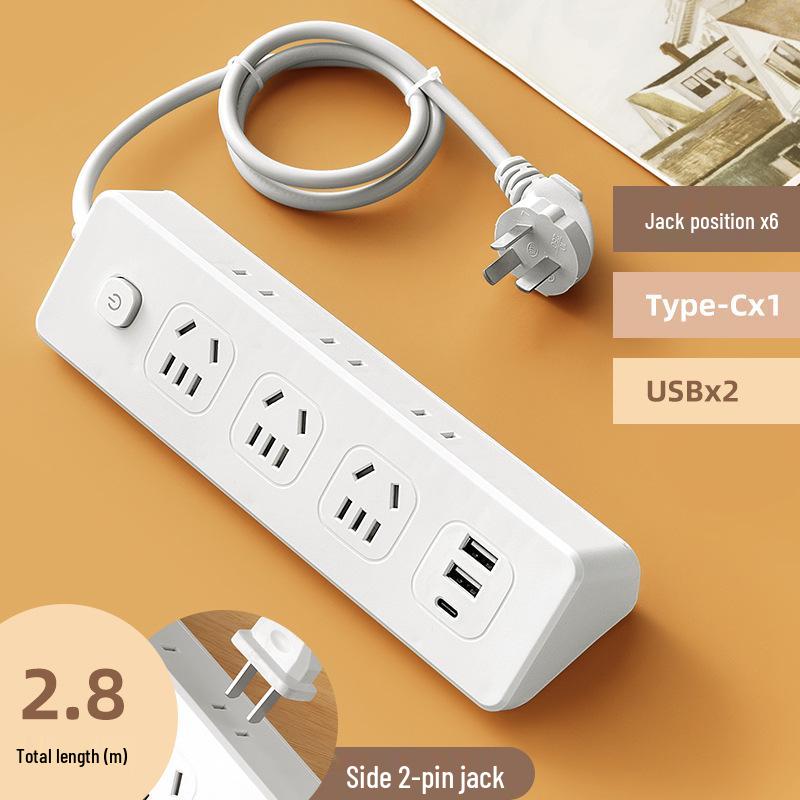 USB удлинитель с многорозеточной настольной панелью для умного дома