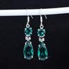 Green Apatite Gemstone Antique Earrings 925 Sterling Silver Earring, Boho Silver Jewelry Dangle Earrings, Gifts For Birthday Gifts For Her