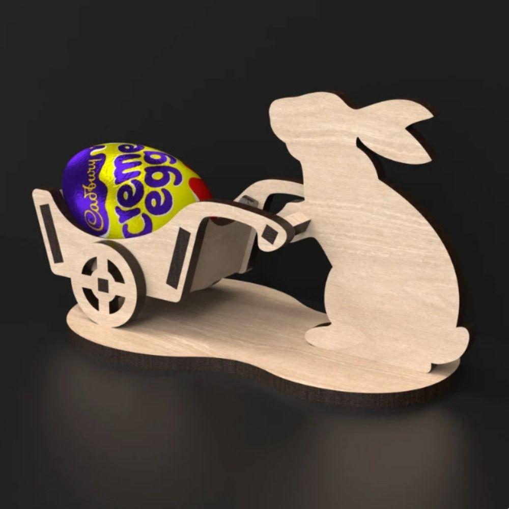 Rabbit Shaped Easter Egg Holder Ornament Egg Storage New Rabbit Table Desktop Decoration